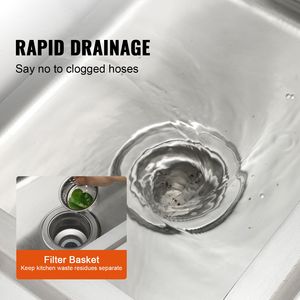 Free Standing 1 Compartment Stainless Steel Utility Sink Workbench Faucet <b>Legs</b> 47.2 X 19.7 Commercial <b>Kitchen</b> Steel Fabrication - Product Image 4