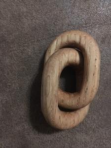 Cadena Decorativa Redonda para el Hogar, Eslabones de Madera Tallados a Mano, Nudos Decorativos, Artesanía de Madera Estilo Rústico - Product Image 2