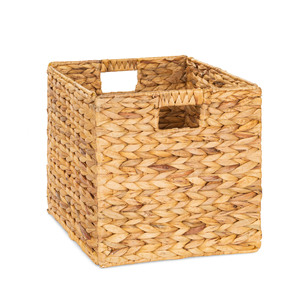 Hand Woven Water Hyacinth <b>Storage</b> Basket Natural Water Hyacinth <b>Storage</b> Basket Aesthetic Scalloped Woven Seagrass Basket - Product Image 2