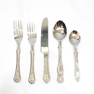 Premium Metal Cutlery <b>Set</b> Decorative Handle Luxury Dining Serving Utensil Sleek <b>Kitchen</b> <b>Accessory</b> Essential - Product Image 1