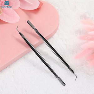 Nouveauté : Séparateur de cils et outil à crochet en acier inoxydable noir, 2 pièces, outils de lifting des cils de qualité professionnelle pour salon - Product Image 5