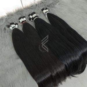 Meilleur choix pour les salons de Moscou Cheveux européens vierges slaves Styles droits et Fumi en vrac Doux et teints pour le tressage - Product Image 2