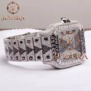 Reloj de Lujo con Diamantes Moissanite, Estilo Hip Hop, Completamente Cubierto de Piedras, para Fiestas, Bodas, Eventos Nocturnos y Moda Premium - Product Image 4