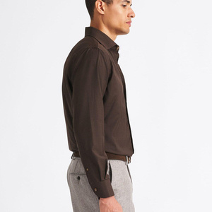Camisa de Vestir Premium para Hombre, Verano, Franela, Tejido de Punto, Sólida, Ligera, Mezcla de Poliéster/Algodón, OEM, Moderna, Casual, Elegante, ZABEX - Product Image 2