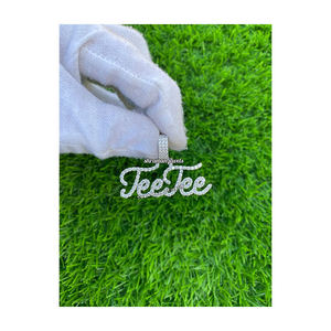 จี้เพชรแล็บโกรว์ดีไซน์ทันสมัย 2.66 กะรัต สี DEF เงินแท้ 925 ชุบโรเดียม สลักอักษรได้ตามสั่ง สำหรับทั้งชายและหญิง เหมาะสำหรับงานหมั้นและงานแต่งงาน - Product Image 1