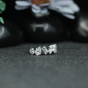 แหวนแต่งงานเพชรทรงหลายเหลี่ยมหรูหรา เงินแท้ 925 แหวนทรงเรขาคณิตสำหรับผู้หญิง เครื่องประดับชั้นดี - Product Image 2