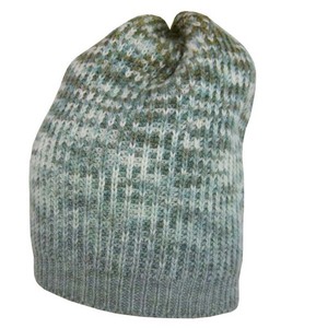 Gorro de punto jacquard tie-dye de invierno, estilo calavera, holgado, con dobladillo, impermeable, 100% lana, estilo urbano. - Product Image 5