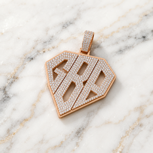 Men's Hip Hop 925 <b>Silver</b> Iced two tone Gold Plated Name Pendant Custom Logo Moissanite Diamond Letter Shape Rapper Fine Jewelry - Product Image 3