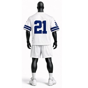 Nouvel arrivage : Ensemble maillot et short de football américain respirant, uniforme sportif personnalisé pour l'entraînement et les matchs - Product Image 3