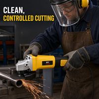 Meuleuse d'angle électrique robuste haute vitesse pour la découpe, le meulage et le polissage – Outil électrique portatif pour le métal, l'acier, l'atelier et la construction
