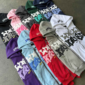 Vente en gros : Nouveauté – Sweat à capuche personnalisé pour enfants, style streetwear hiver, en polaire de luxe avec patch brodé en chenille, grande taille, vierge - Product Image 6