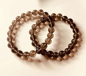 Natural Smoky Quartz <b>Bracelet</b> Brown Quartz <b>Beaded</b> <b>Bracelet</b> For Healing Reiki Energy Jewelry Wholesale 8mm - Product Image 3