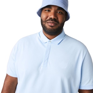 Polo de algodón elástico para bebé, camisa con Logo bordado personalizado, ajuste Regular, azul, piqué con solapa de botón oculto y Rib, 100% - Product Image 2
