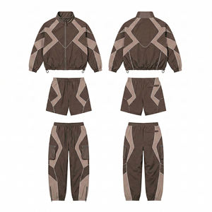 Survêtement décontracté léger en nylon coupe-vent à capuche personnalisé pour homme, fermeture éclair, vente en gros, couleur unie - Product Image 1