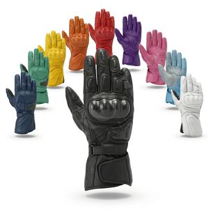 Whole Sale Top Quality Riding Gloves <b>Full</b> Finger Protective Leather Racing Gloves Breathable Anti <b>Slip</b> Touch Screen Biker Gloves - Product Image 1