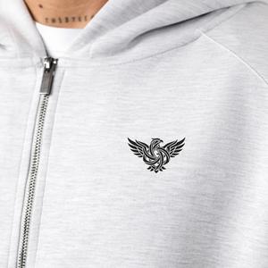 Giacca con Cappuccio Personalizzata da <span class=keywords><strong>Uomo</strong></span> con Zip Integrale, Ecologica, in Cotone e Poliestere 380g, per Palestra, Casual, Streetwear, Allenamento Invernale - Product Image 4