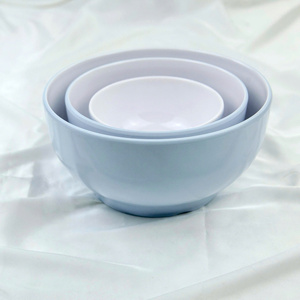 Bol à riz en mélamine bleu et blanc, luxueux, poli, durable, non toxique, rond, compatible lave-vaisselle et micro-ondes, qualité alimentaire, pour restaurant et mariage - Product Image 6