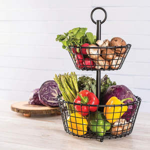 <b>Extra</b> <b>large</b> iron fruits <b>basket</b> for family gatherings farmhouse kitchens dining tables stylish durable functional <b>storage</b> - Product Image 4