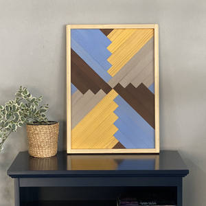 Plateau à café en bois de style vintage personnalisable avec un design classique, plateau décoratif avec peinture décorative pour le salon - Product Image 6