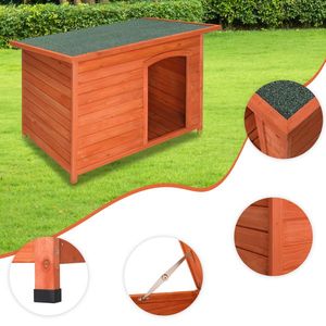 Rifugio per animali domestici in legno naturale in legno - Product Image 6