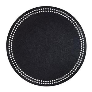 Handmade Luxury Eco-Friendly Floral Pattern Customizable Pewter Grey Beaded Place <b>Mat</b> - Product Image 5