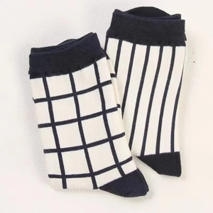 Knee-High Elegant Men's Different Color <b>Long</b> with Woven Logo White and Brown - Product Image 6