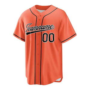 Nouvelle Arrivée 2026 Maillot de Baseball Entièrement Boutonné Chemise de Sport Couleurs d'Équipe Personnalisées Nom et Numéro du Joueur Séchage Rapide Vente en Gros Fabricant - Product Image 1