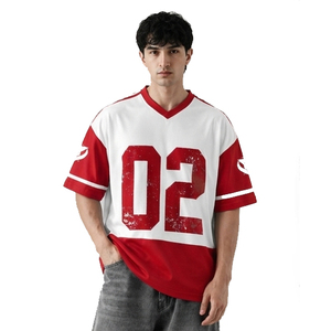 Men Oversize Baseball Jersey <b>Drop</b> Shoulder Baseball Jerseys V-Neck Sublimation Men Mesh Baseball Jersey Quick Dry Football Mesh - Product Image 1