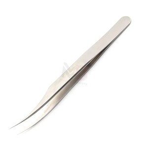 Pinzas Profesionales de Alta Calidad para Extensión de Pestañas de Acero Inoxidable Japonés, Logotipo Personalizado, Punta Curva y Afilada - Product Image 2