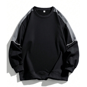 Sweat-shirt pour homme tendance automne-hiver avec manches raglan et design contrasté 100% coton col rond - Vente en gros - Product Image 1