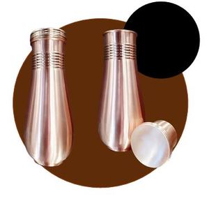 Tulip <b>Copper</b> Pot or Water <b>Bottle</b> Pure <b>Copper</b> <b>Drinking</b> <b>Bottle</b> Traditional Health Storage Vessel for Home Office Gym Use - Product Image 1