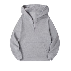 Sudadera con Capucha Unisex Extra Grande, Color Gris Sólido, 100% Algodón, Felpa Francesa, Corte Casual, Ropa de Invierno, Impresión Digital - Product Image 1