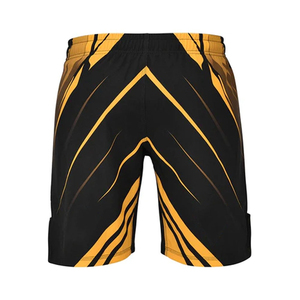 Shorts décontractés taille haute en tissu élastique, écologiques, respirants, par sublimation, pour vêtements, couleur or - Product Image 1