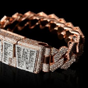 925 Silver Plated Moissanite Tennis <b>Bracelet</b> Round Brilliant Cut Cross Pattern Unisex Everyday Wear - Product Image 3