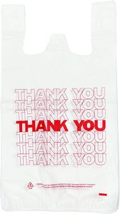 ถุงพลาสติก/ถุงเสื้อยืด/ถุงช้อปปิ้ง/ถุงใส่ของชำแบบใช้แล้วทิ้ง ขอบคุณ - Product Image 5