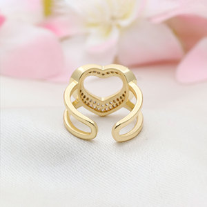 Anillo de Corazón de Plata de Ley 925 Chapado en Oro Rosa con Circonita Cúbica, Anillo de Compromiso Romántico para Mujer, Accesorio de Regalo para Boda o Fiesta - Product Image 4