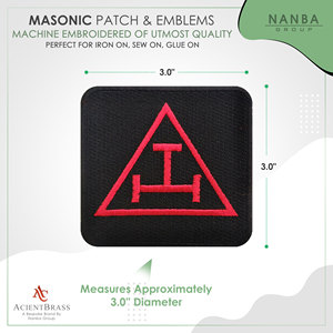 Masonic Royal Arch Square Embroidered Sew/Iron on Patch Badge - Product Image 3