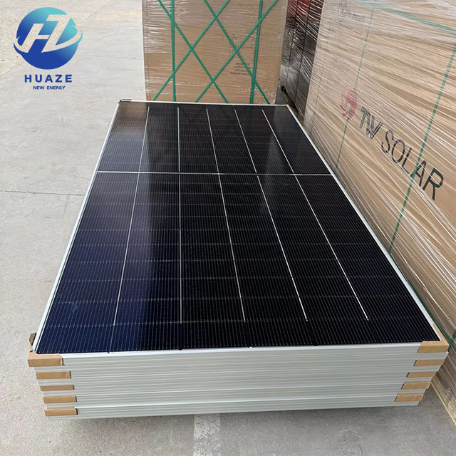550W 590W 650W 700 Watt Solar Panel PV Module Black Frame Double GlassTopcon Half Cells Roof System Tier 1 Mono Solar Panels