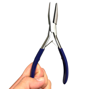 Hair Extension 7 Flat-Tip Fusion Bond Tool with Textured Grip Teeth, Bead & Keratin Extension Install and Removal <b>Clamp</b> - Product Image 1