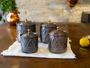 Vintage Dark Designer Canisters For <b>Kitchen</b> <b>Storage</b> Sugar Tea Coffee Dry Food Elegant Antique Style Pantry Organizer Set - Product Image 3