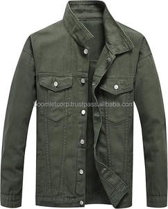 Boomletcorp Custom Men's Denim Jacket with <b>Stand</b> Collar High Street Style for Spring Autumn and Winter Season Supplements - Product Image 1