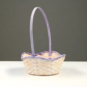 Luxury <b>bamboo</b> weave flower girl <b>basket</b> for wedding competitive price natural fiber <b>baskets</b> - Product Image 4
