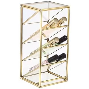 Premium Metal & Glass Jewelry <b>Box</b> Decorative <b>Trinket</b> Organizer for Rings Earrings Necklace Bracelet Home Vanity Storage - Product Image 4