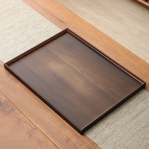 Bandeja de madera de primera calidad con acabado natural para servir desayunos, decoración de mesa de café y restaurantes, disponible para la venta. - Product Image 3