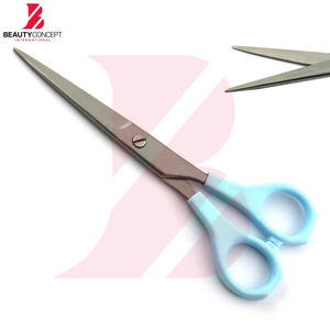 Tijeras Profesionales para Cortar Cabello, Mango de Plástico, Color Azul Claro, Acero Inoxidable, Cuchillas Afiladas, Herramienta de Salón, Logotipo OEM - Product Image 5