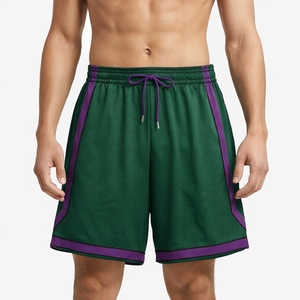 Shorts de basketball pour hommes 100% polyester, maille respirante, séchage rapide, légers, taille haute, pour entraînement sportif, gym, course à pied, taille élastique - Product Image 1