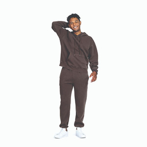 Conjunto de Sudadera con Capucha y Pantalones Deportivos Personalizados de Estilo Urbano, con Cremallera, Rayas Desgastadas por el Sol y Lavado Ácido para Hombre - Product Image 1