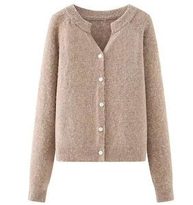 Suéter de Punto con Cuello Polo para Mujer, Logotipo Personalizado, Manga Larga, Informal, a la Moda, Marca Privada, Fabricante Mayorista - Product Image 1