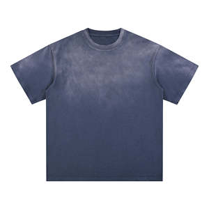 Vintage Style Oversized Acid <b>Wash</b> Streetwear Distressed T-shirts 100% Cotton Plus Size Men's t Shirts - Product Image 5