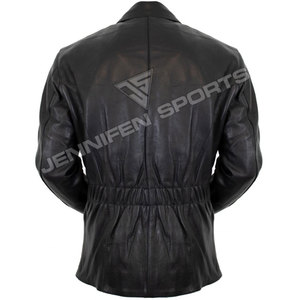 Chaqueta de Cuero Genuino para Hombre, Estilo Motero Clásico, de Piel de Vaca Auténtica, para Carreras, Estilo Café, Casual, a la Moda, Chaqueta de Cuero Genuino Real, Venta al por Mayor OEM - Product Image 2